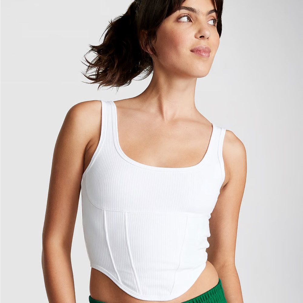 2 Victoria’s Secret PINK Corset Tank Tops L